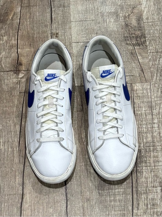 Nike Other - Nike Blazer Low Leather Astronomy Blue White Low-Top Sneakers with Blue Swoosh.